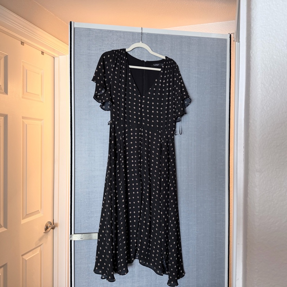 Ralph Lauren Black and White Midi Dress